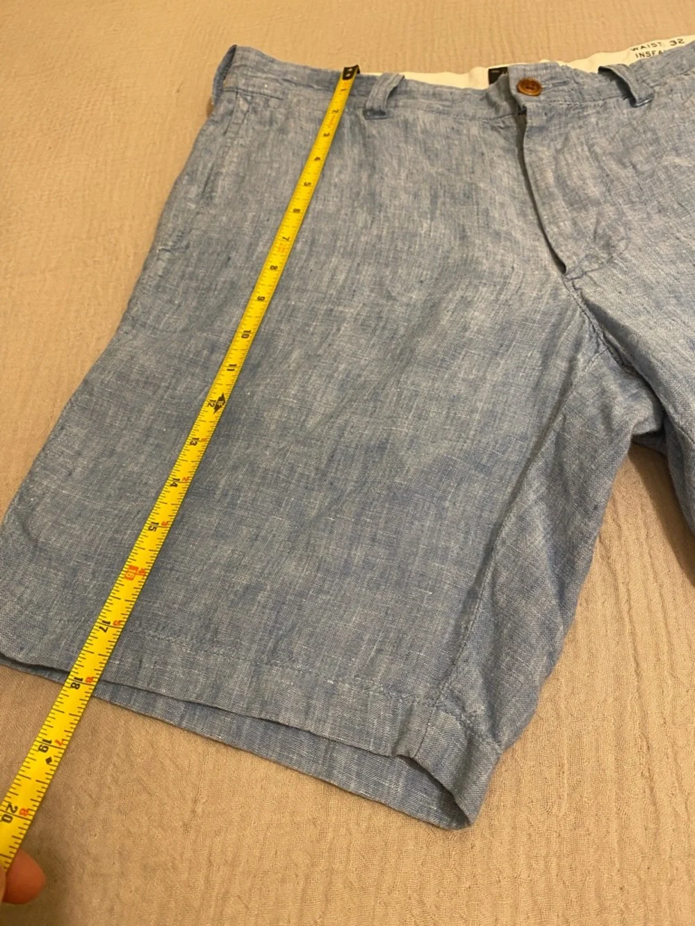 J. Crew Stanton Light Blue Men's Linen Shorts. Size 32